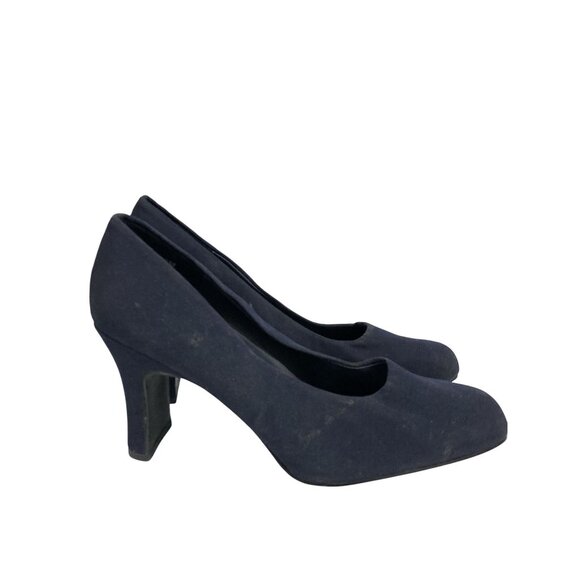 Mootsies Tootsies belize  Womens size 10M Blue Fabric Slip-On Square Toe  shoe - Picture 4 of 7